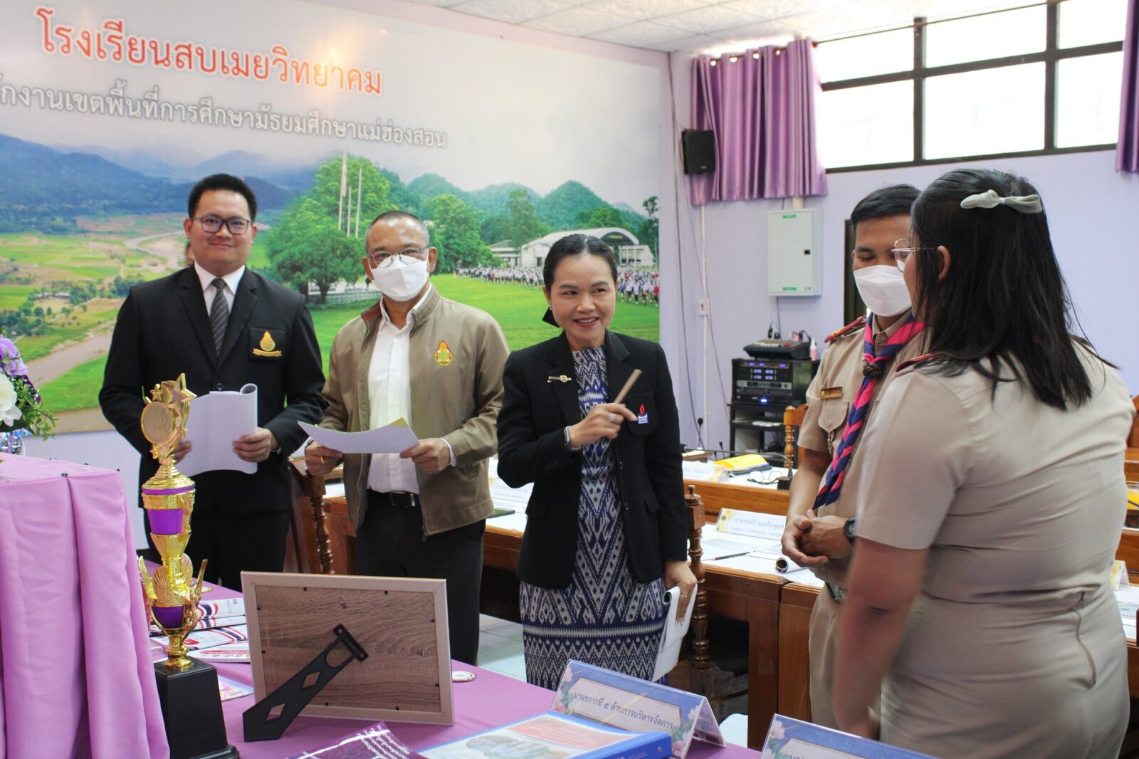 ประเมินโครงการสถานศึกษาสีขาว ปลอดยาเสพติดและอบายมุข ปีการศึกษา 2566 สหวิทยาเขตกลุ่มดอยช้าง